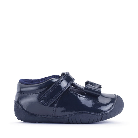 Start-Rite Wiggle Navy blue patent girls t-bar shoes