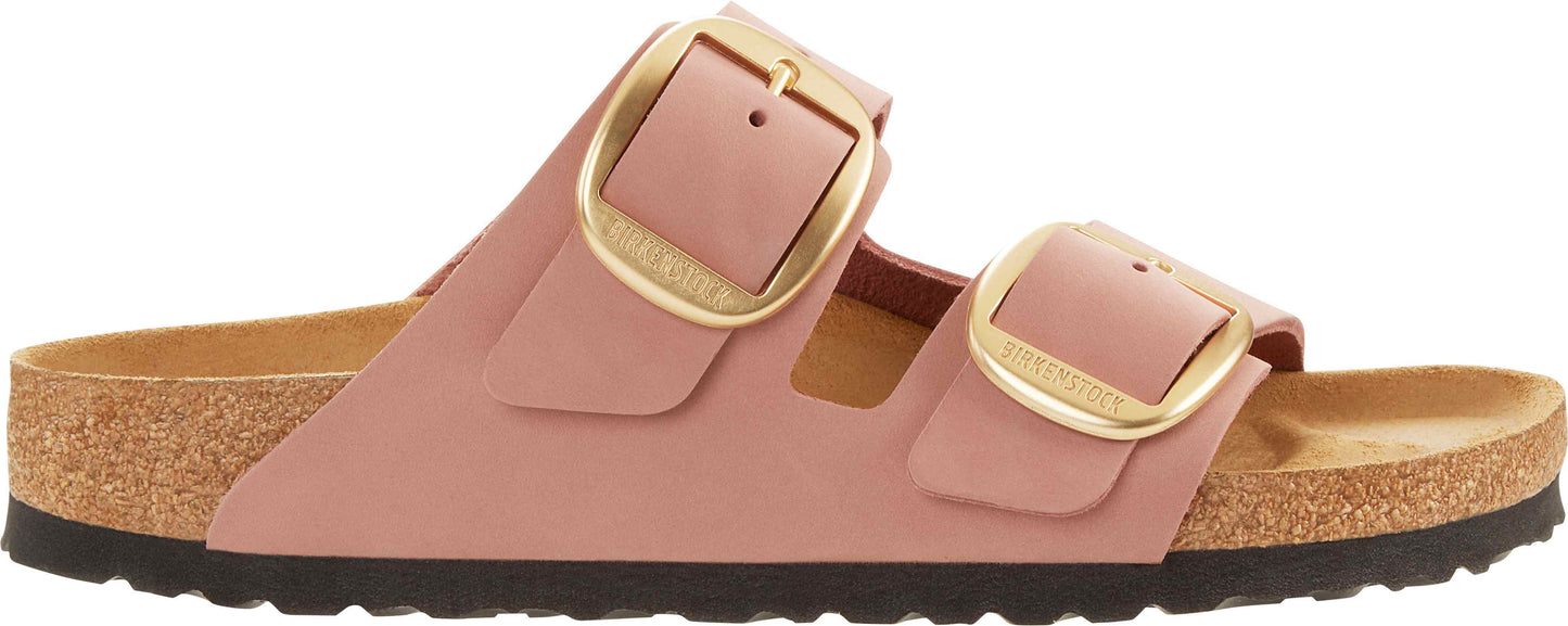 BIRKENSTOCK Arizona Big Buckle Nubuck Leather - Old Rose and Black