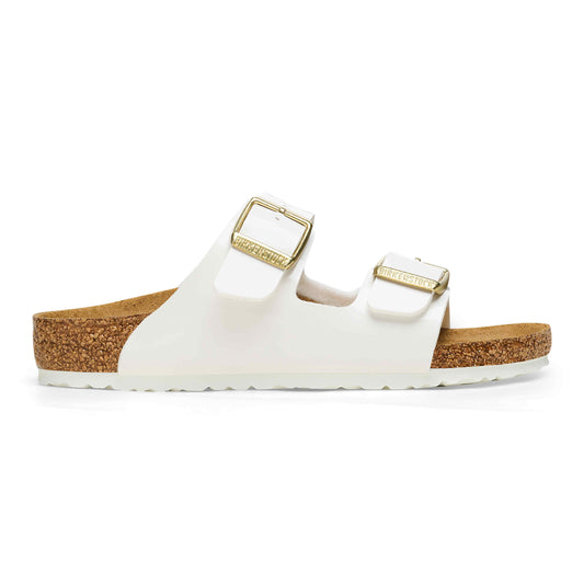 Birkenstock Arizona Birko-Flor Patent White NARROW FIT