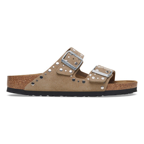 Birkenstock Arizona Rivet Taupe Suede - NARROW FIT