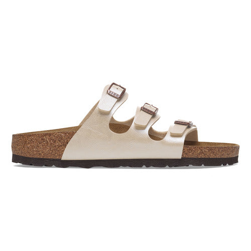 Birkenstock Florida Birko-Flor - Graceful Pearl White NARROW FIT