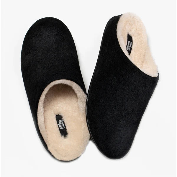 Fitflop Chrissie Shearling Slipper Black N28-001-060
