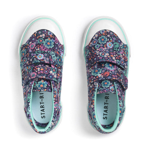 Start Rite Canvas Garden Navy Floral