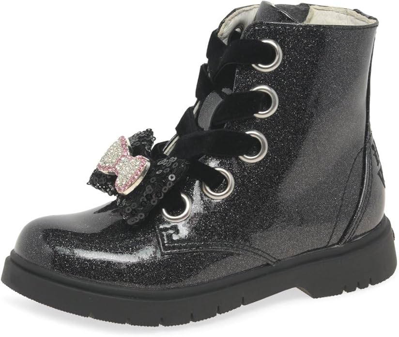 Lelli Kelly LK HF3736 FIOR DI FIOCCO glitter boot with removable bow