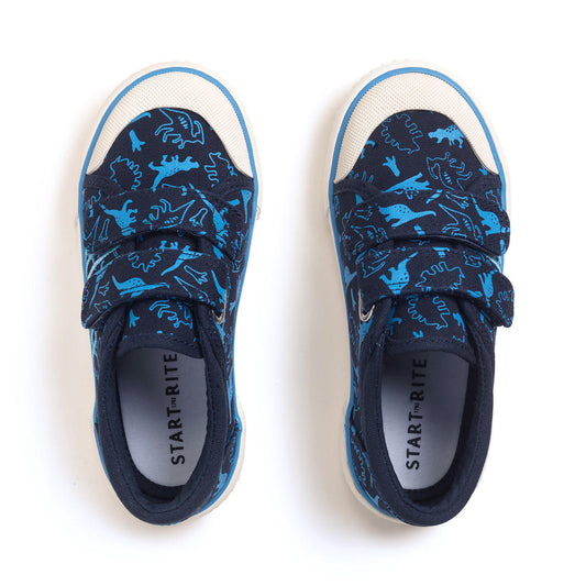 Start Rite Canvas Raptor Navy Dino