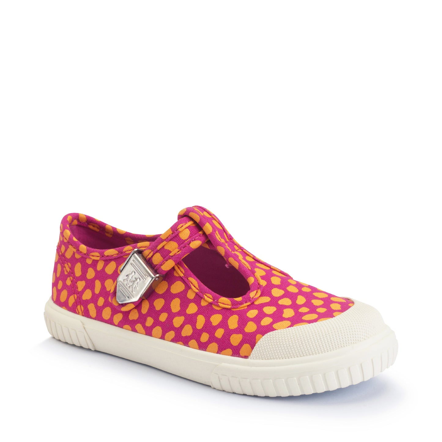 Start-rite Skipper Magenta/orange splash girls t-bar buckle canvas shoes
