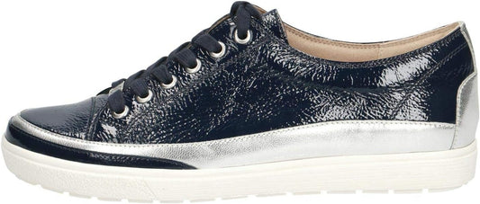 Caprice Navy Patent Trainers 9-23654-22