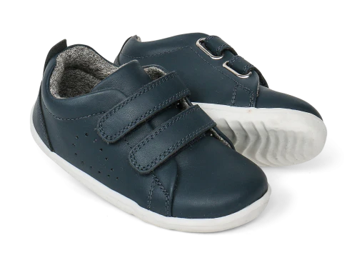 Bobux Step Up Grass Court- Blueberry, Navy, Rose gold