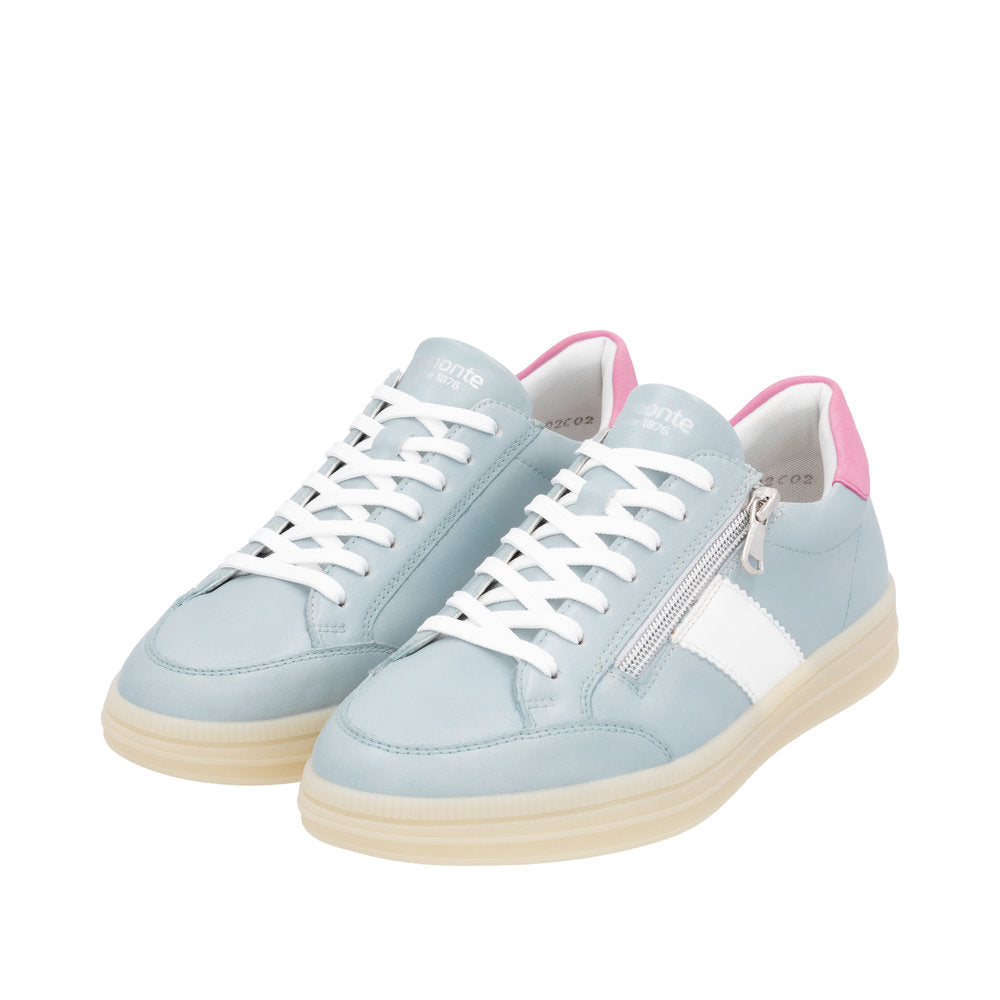 D2C02 Remonte Odeon Shoe -Blue/White and Fuchsia/White