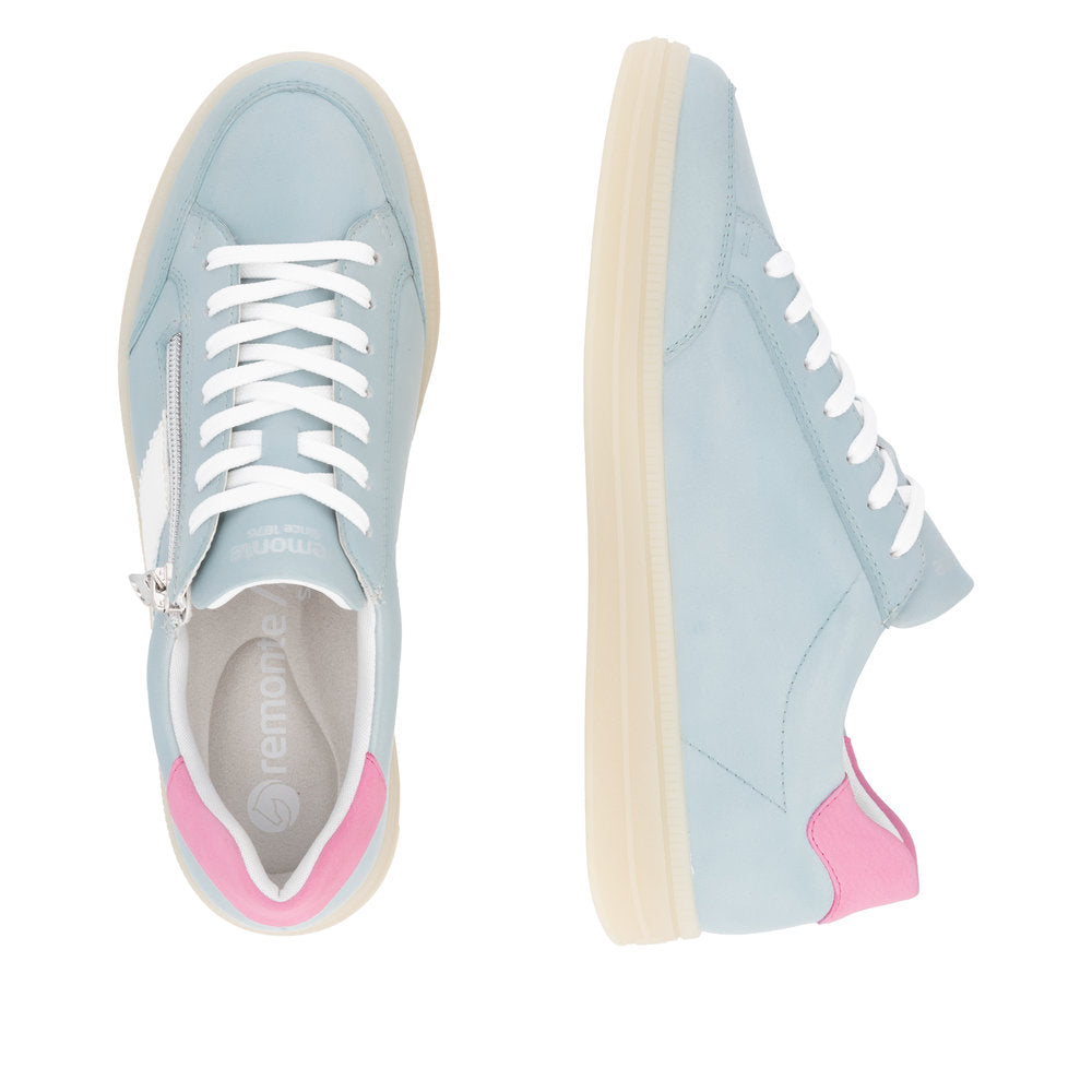 D2C02 Remonte Odeon Shoe -Blue/White and Fuchsia/White