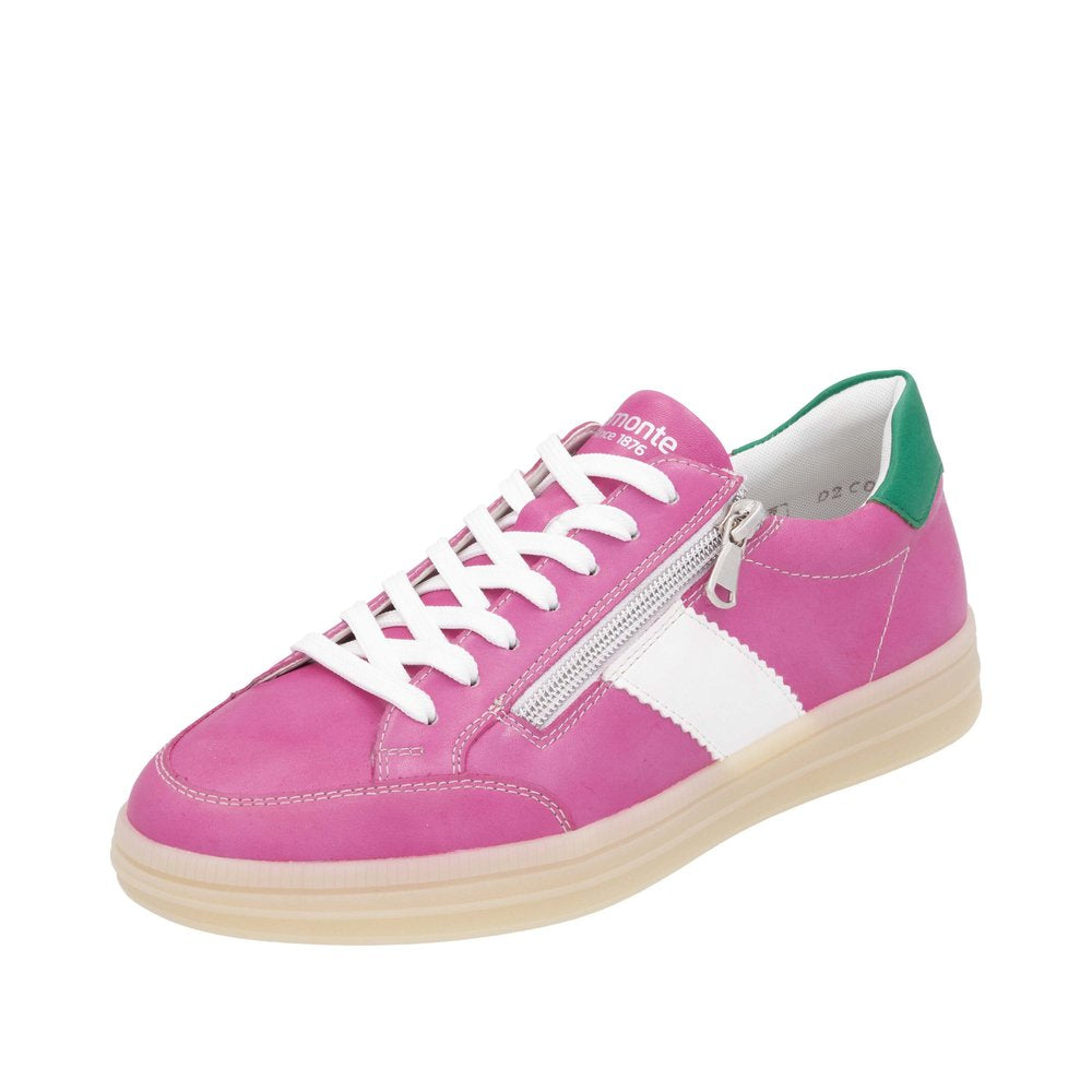 D2C02 Remonte Odeon Shoe -Blue/White and Fuchsia/White