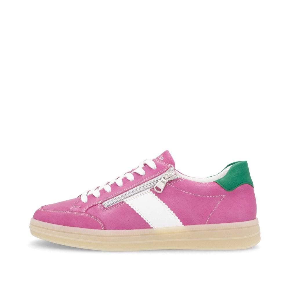 D2C02 Remonte Odeon Shoe -Blue/White and Fuchsia/White