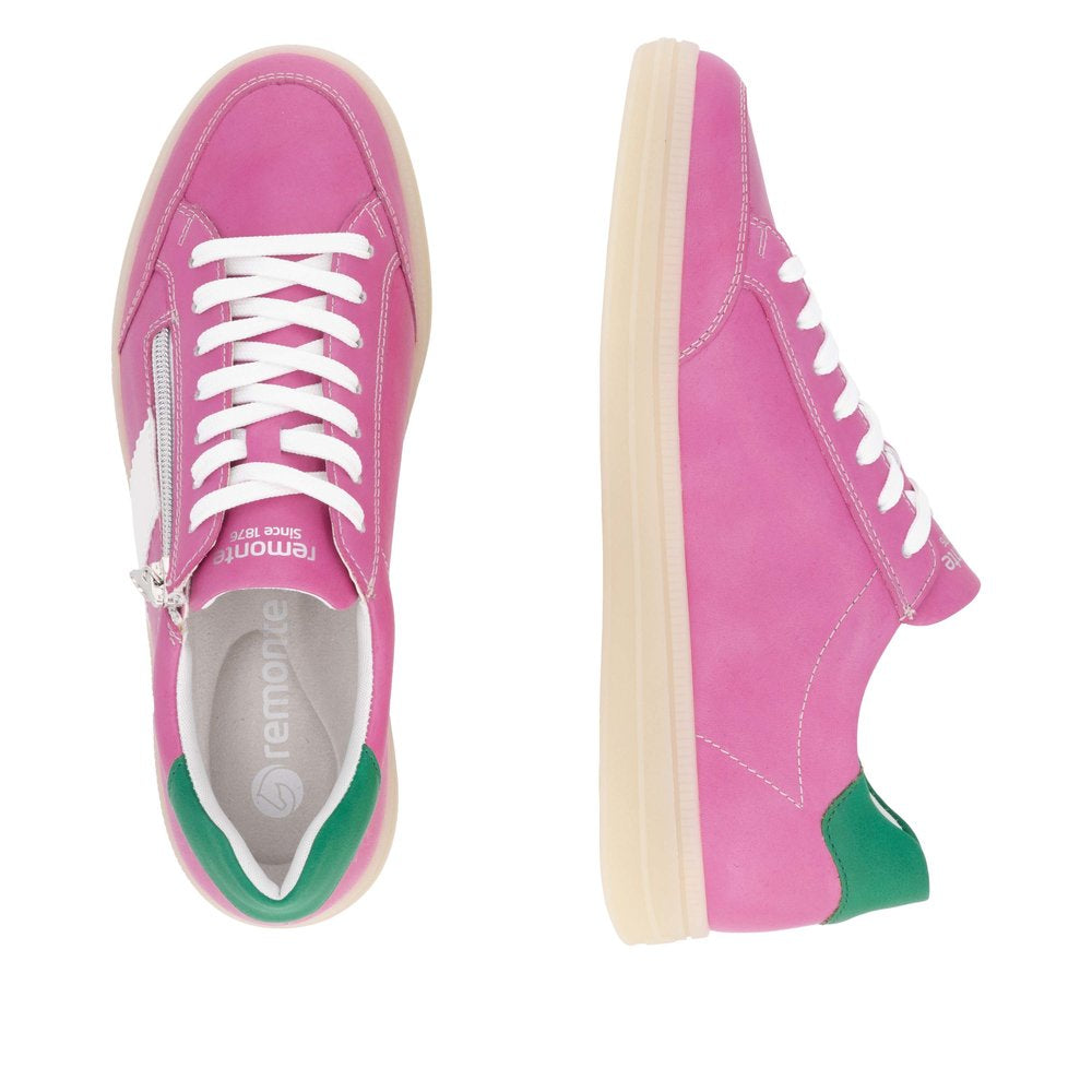 D2C02 Remonte Odeon Shoe -Blue/White and Fuchsia/White
