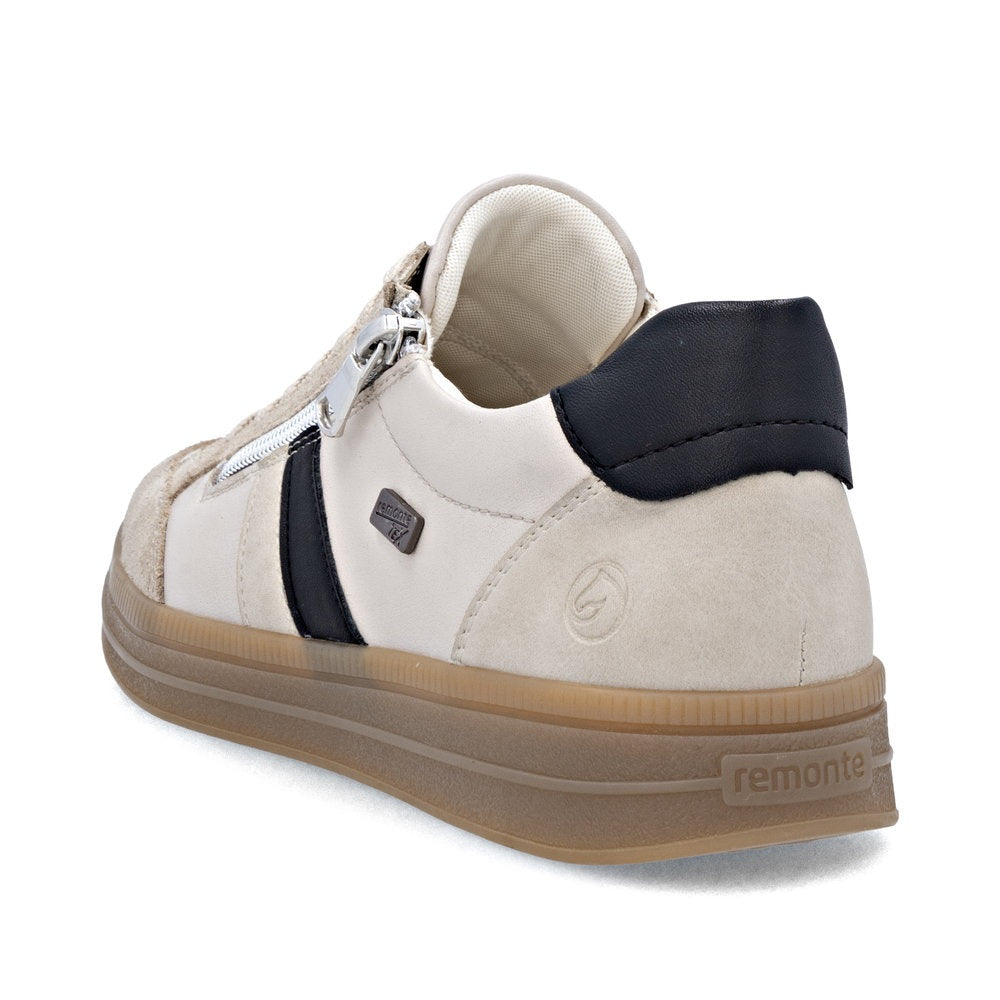 Remonte Off White Womens Zip shoe D2C04