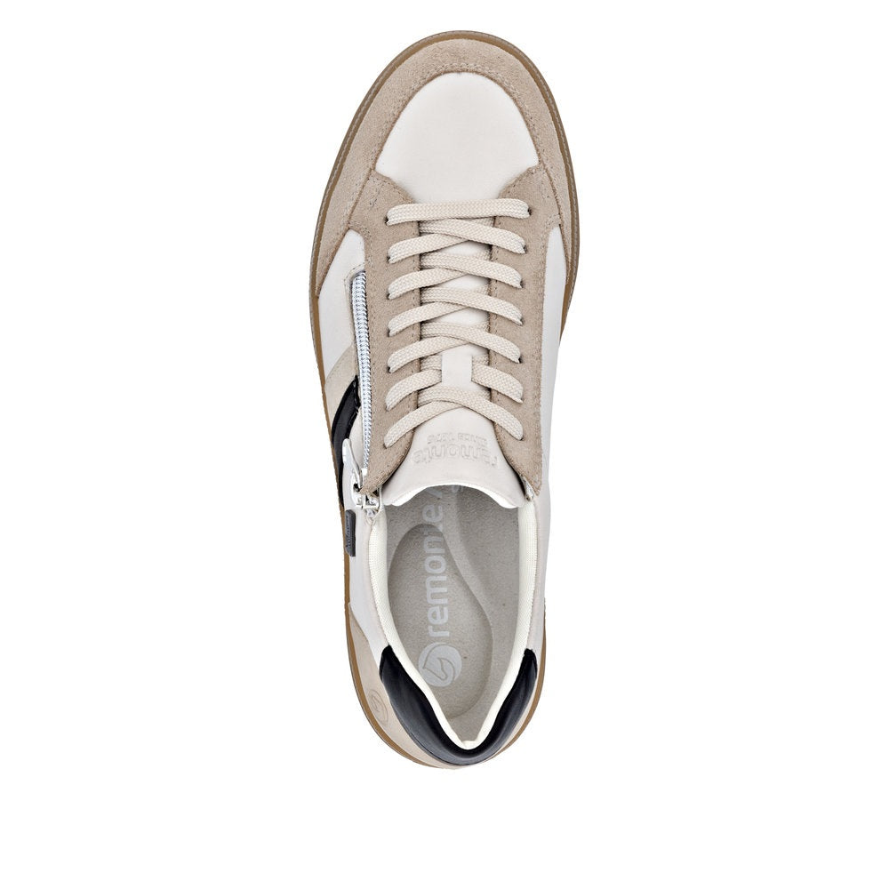 Remonte Off White Womens Zip shoe D2C04