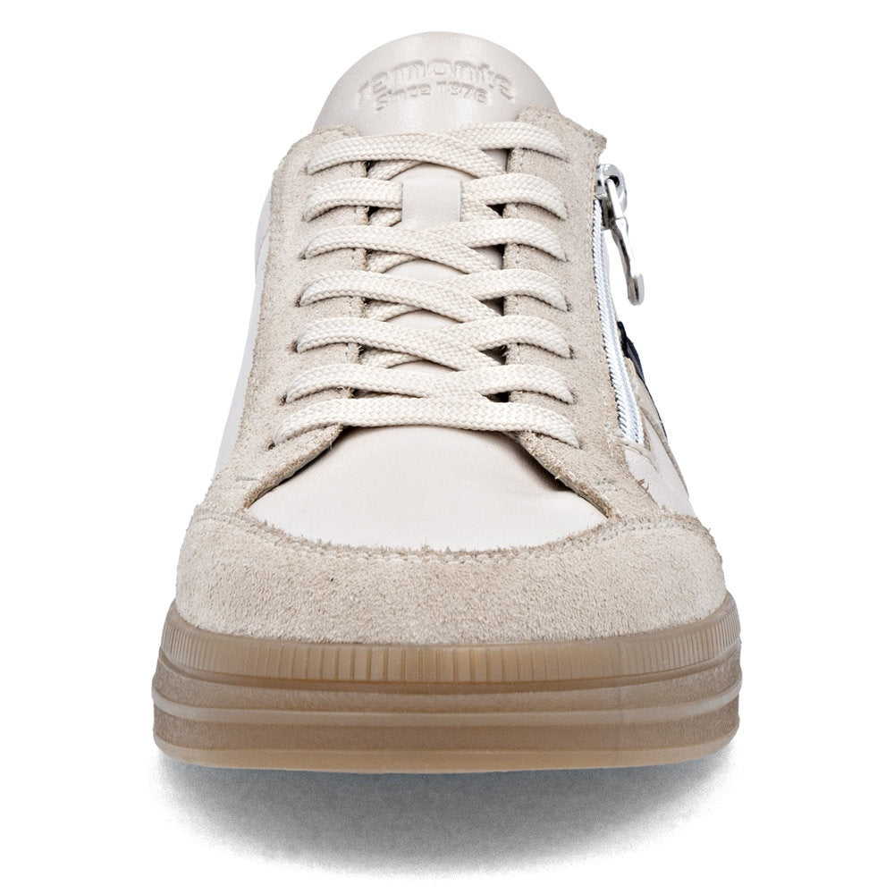 Remonte Off White Womens Zip shoe D2C04