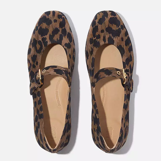 Fitflop Delicato Leopard Suede Mary Janes