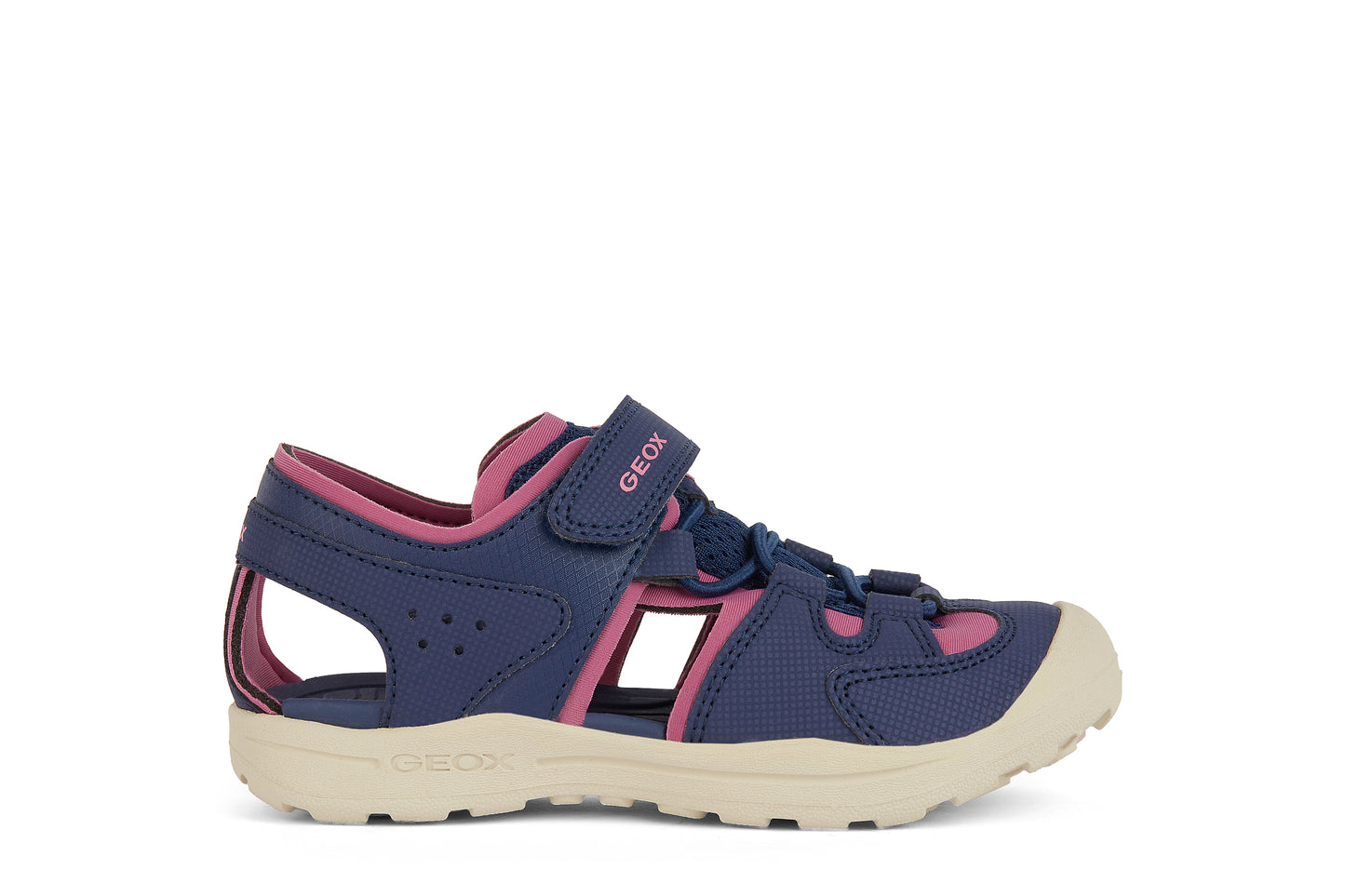 Geox J456AB J Vaniett Navy/Fuchsia Closed Sandal