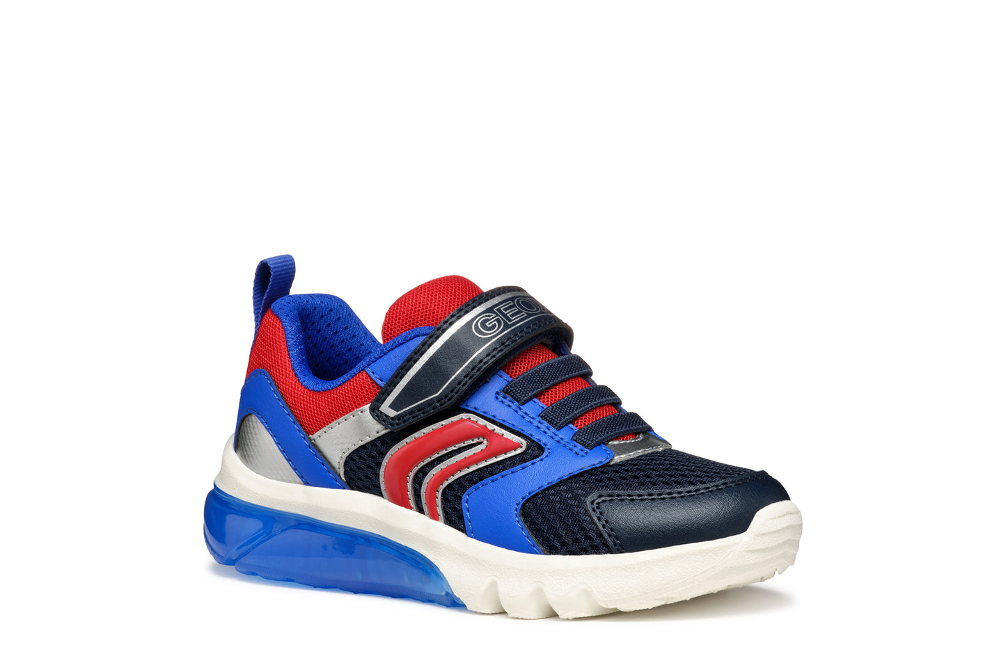 Geox J45LBC J CIBERDRON - Royal/Lime & Navy/Dk.Red
