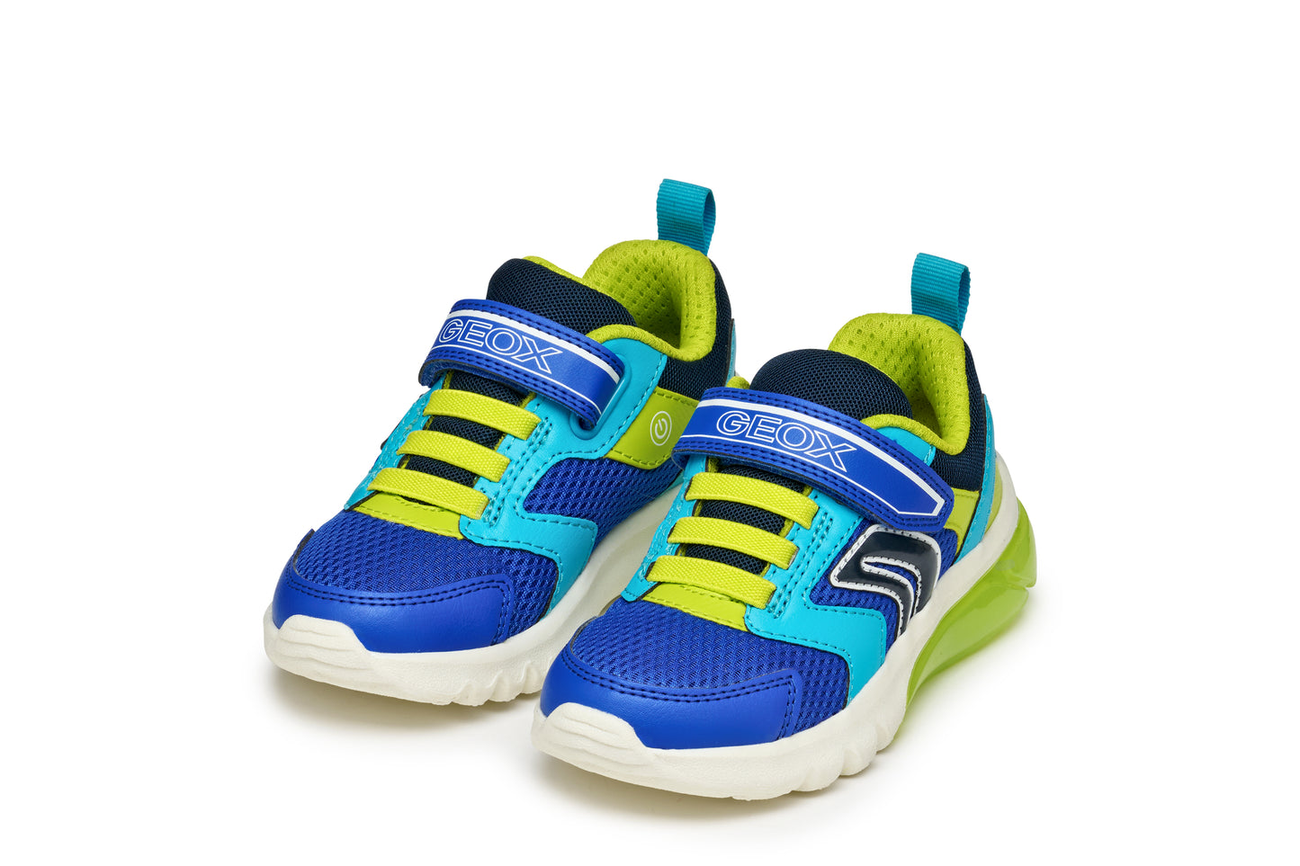 Geox J45LBC J CIBERDRON - Royal/Lime & Navy/Dk.Red