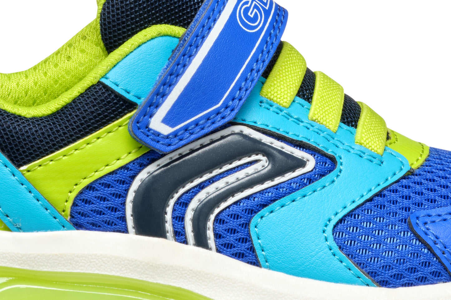 Geox J45LBC J CIBERDRON - Royal/Lime & Navy/Dk.Red