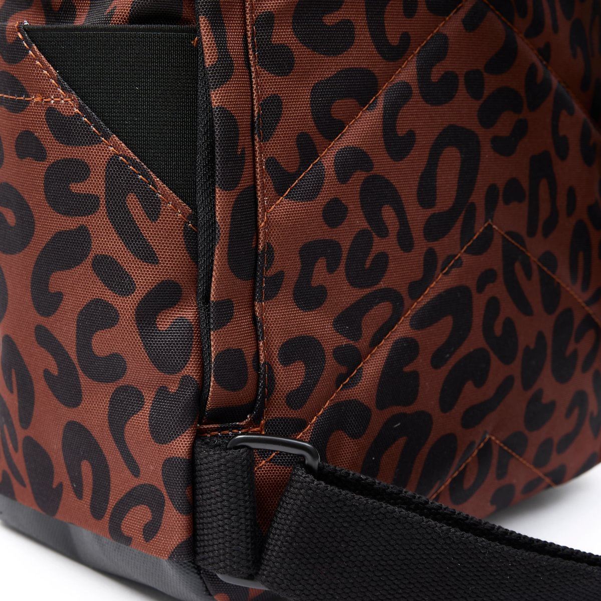 Roka Canfield B Medium Recycled Nylon Scarlet Leopard Print