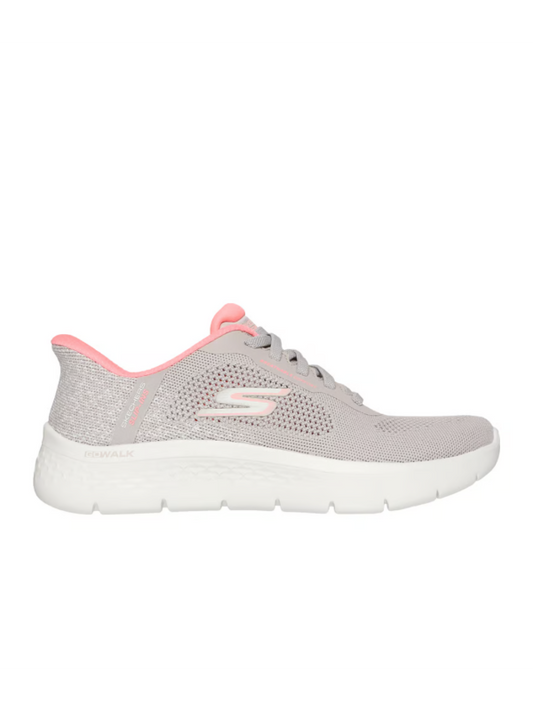 Skechers Slip-ins: GO WALK Flex - Safiya Ladies Trainers (Taupe / Pink)