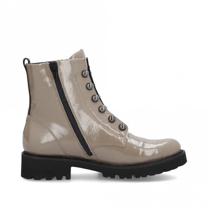 Remonte D8670-20 Beige Patent Boot