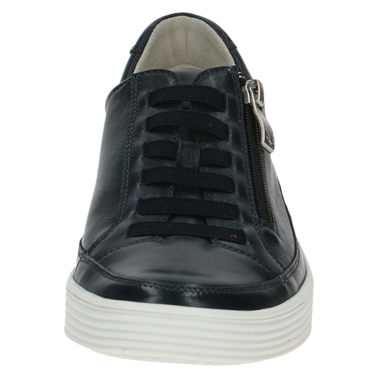 Navy Soft Nappa Leather Trainer Slip on Caprice 23755-20