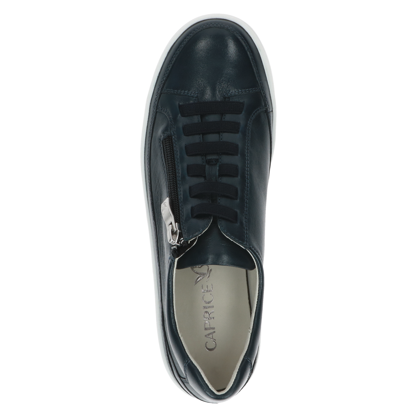 Navy Soft Nappa Leather Trainer Slip on Caprice 23755-20
