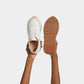 FitFlop F-MODE Leather/Suede Flatform Trainers - Urban White