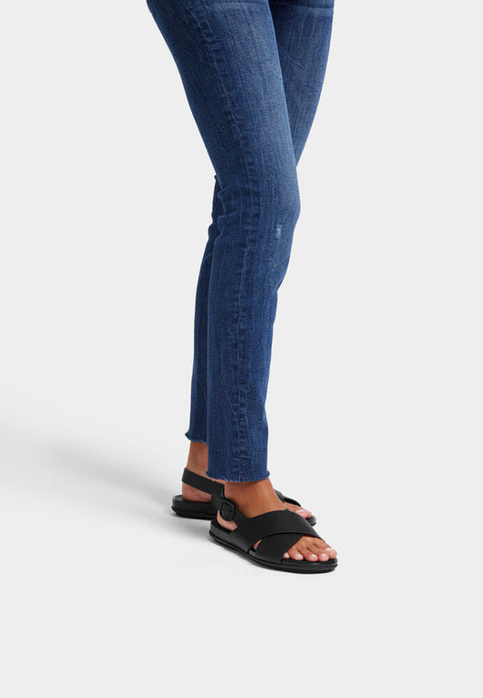 FitFlop Gracie Leather Crisscross Sandals - black