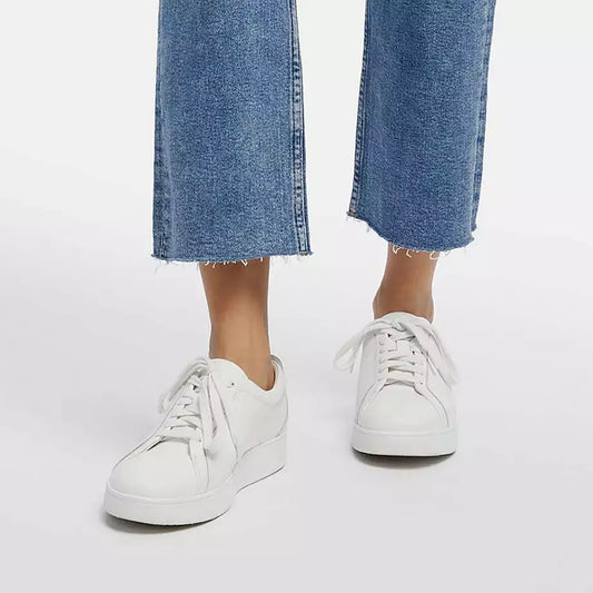 Fitflop Rally leather women’s trainer in White