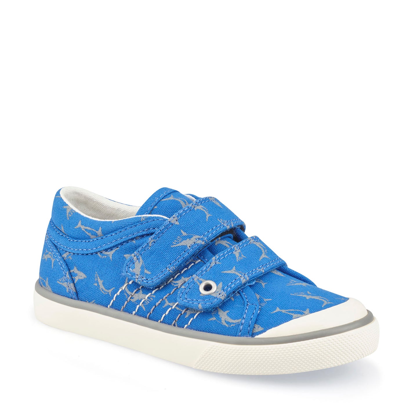Start-Rite Canvas Wave Blue Shark