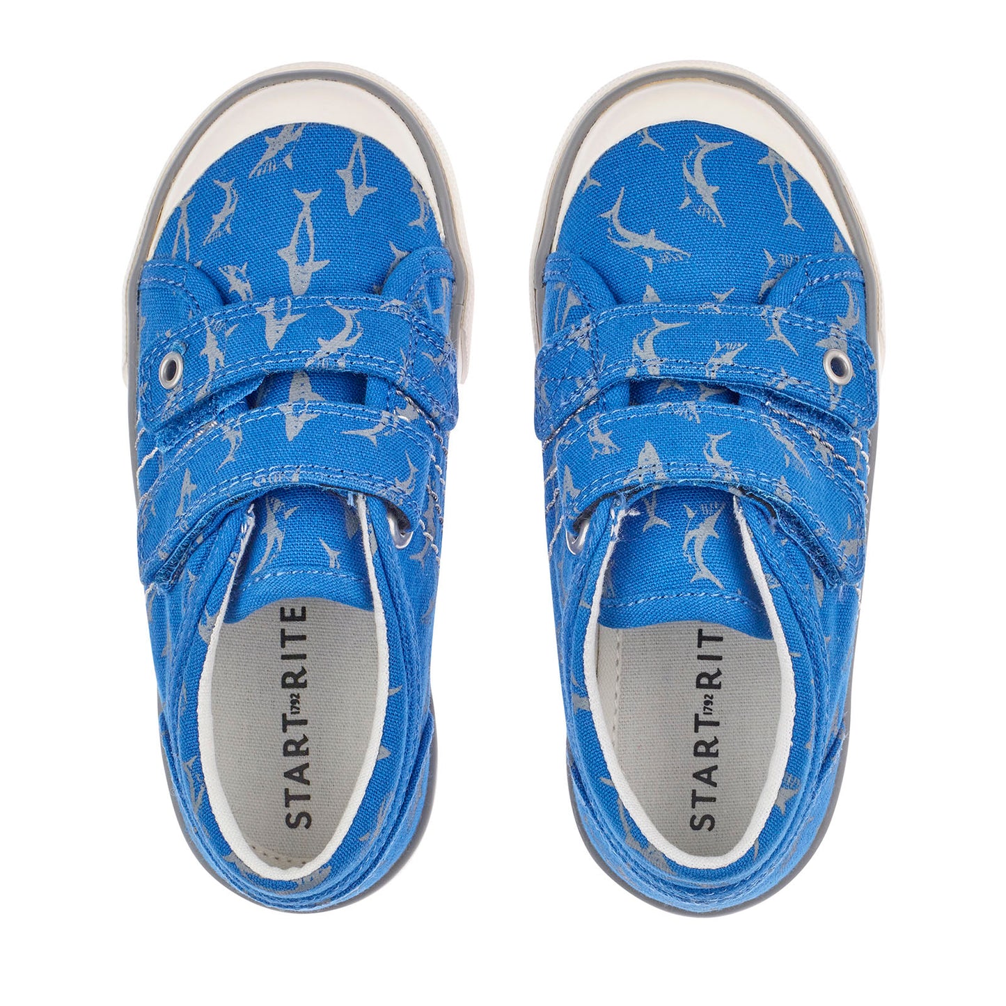 Start-Rite Canvas Wave Blue Shark