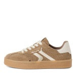 Tamaris Women's 23723 Leather Trainer Taupe