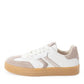 Tamaris Women's 23723 White Combi Leather Trainer