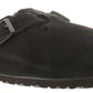 Birkenstock Boston Shearling Suede Leather/Fur Black