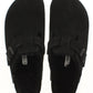 Birkenstock Boston Shearling Suede Leather/Fur Black