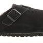 Birkenstock Boston Shearling Suede Leather/Fur Black