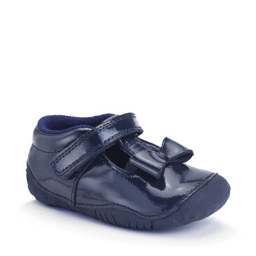 Start-Rite Wiggle Navy blue patent girls t-bar shoes