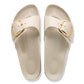 Birkenstock Madrid Big Buckle Leather Patent High Shine Oyster