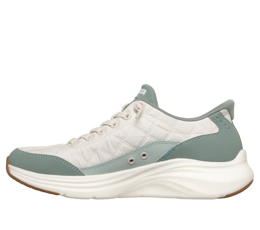 Skechers Slip-ins: Contour Foam - Cozy Fit Trainers 150404 Sage or White Navy