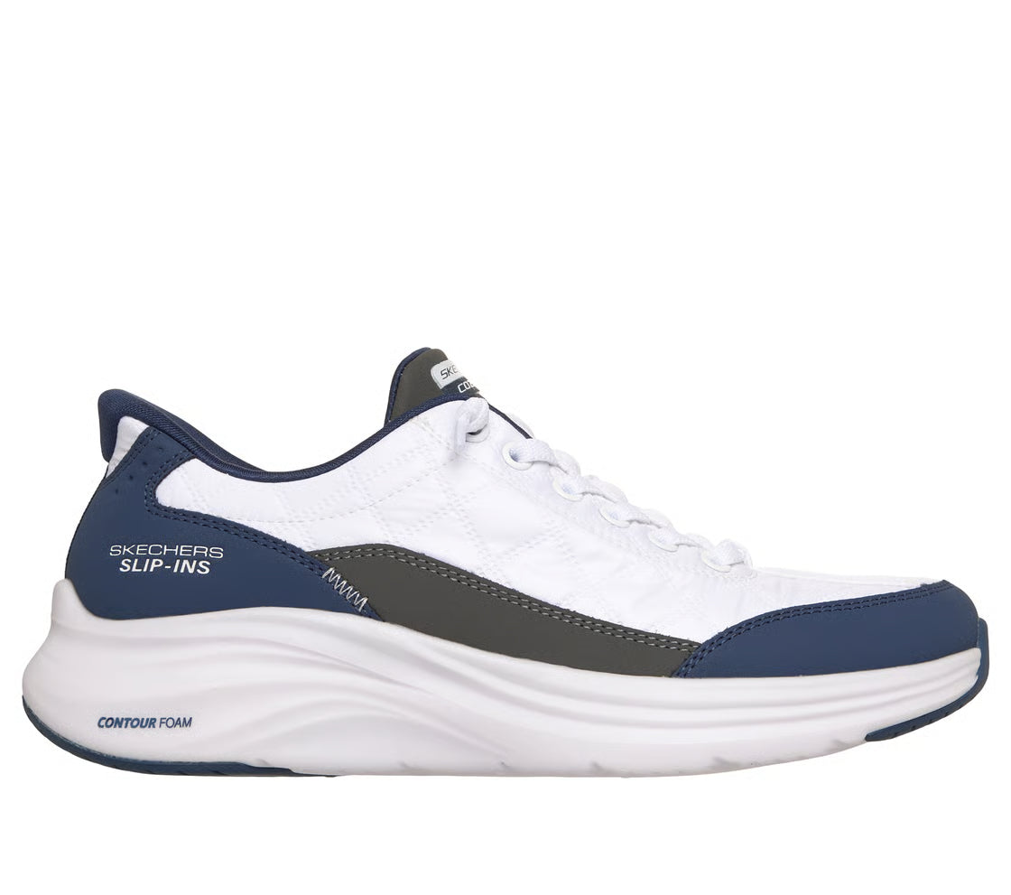 Skechers Slip-ins: Contour Foam - Cozy Fit Trainers 150404 Sage or White Navy