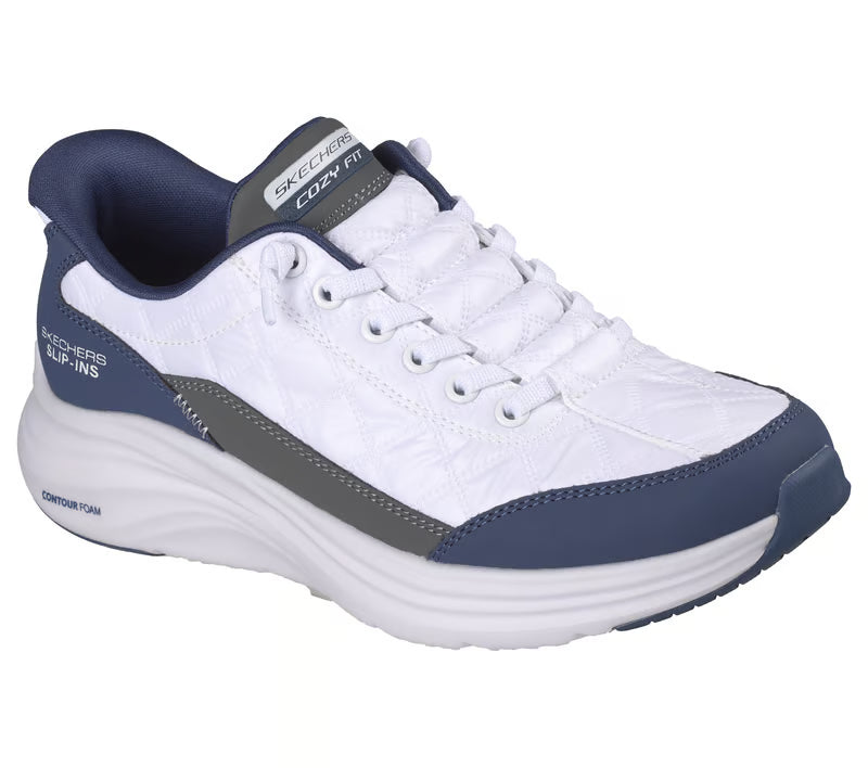 Skechers Slip-ins: Contour Foam - Cozy Fit Trainers 150404 Sage or White Navy