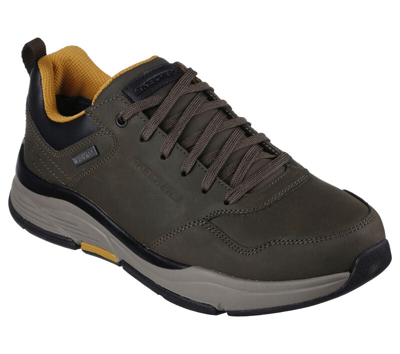 Skechers SK210021 Benago-Hombre Olive waterproof shoes