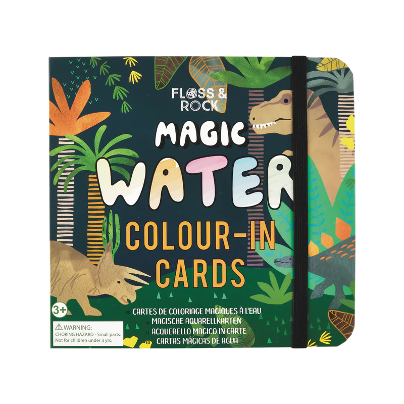 Floss & Rock Magic Colour Changing Water Cards - Dinosaur