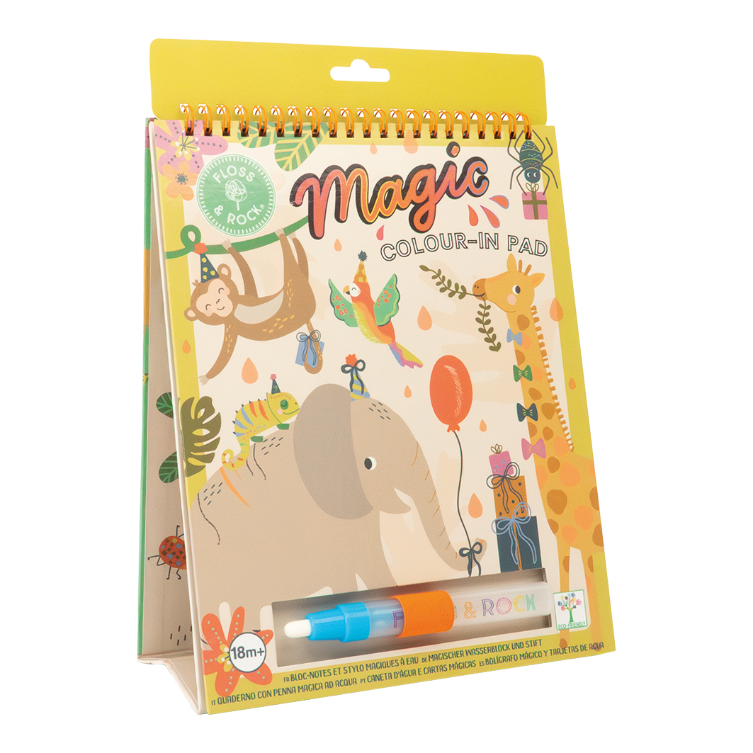 Floss & Rock Magic Colour Changing Watercard Easel and Pen - Jungle