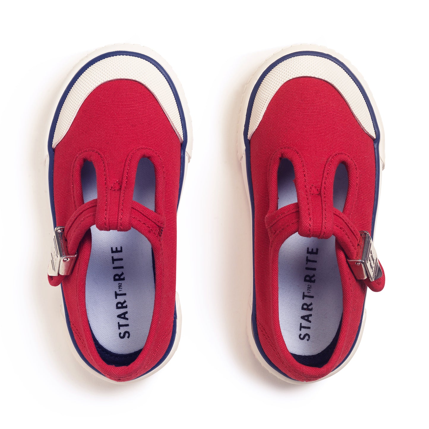 Start Rite Canvas Anchor t-bar buckle kids canvas shoes - Red or Navy