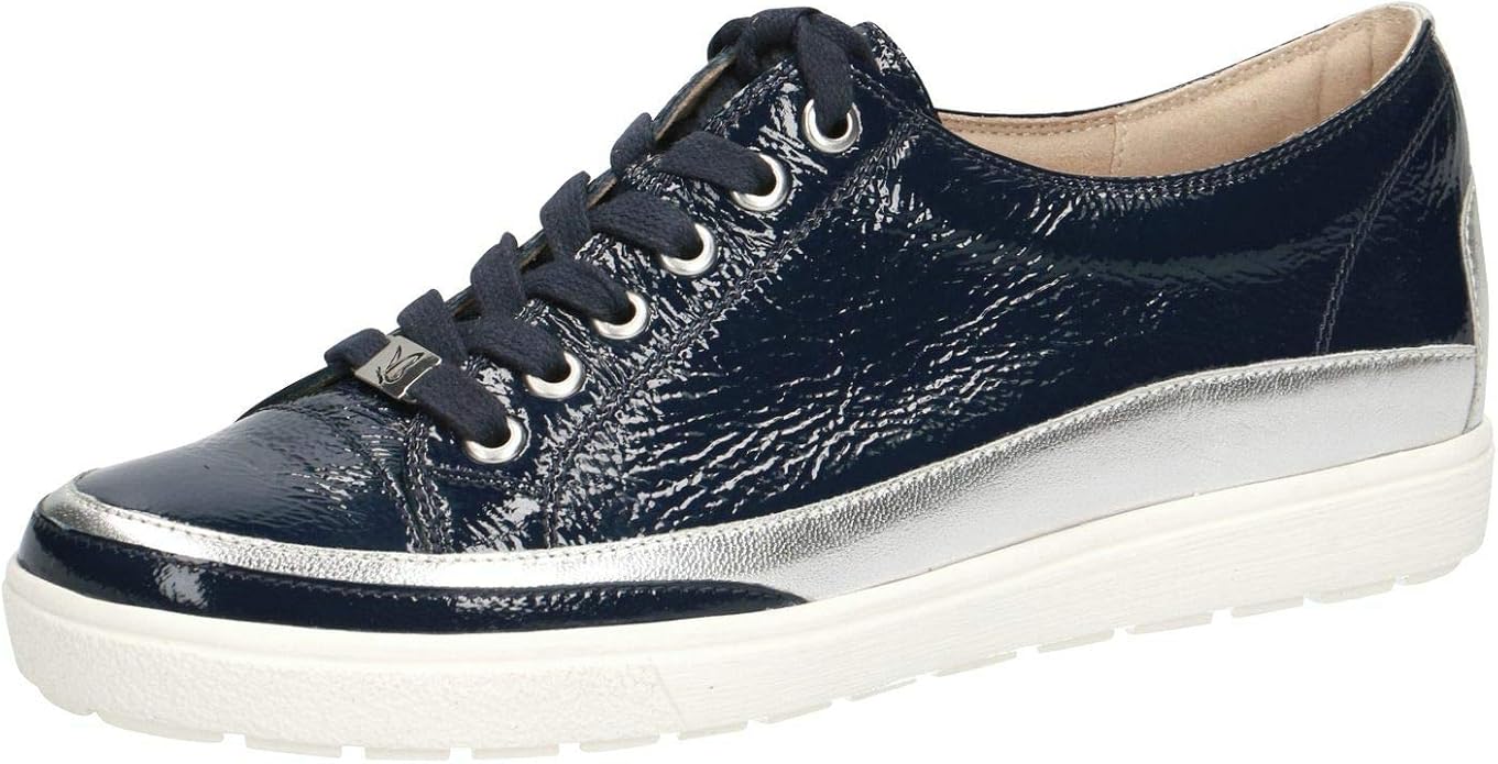 Caprice Navy Patent Trainers 9-23654-22